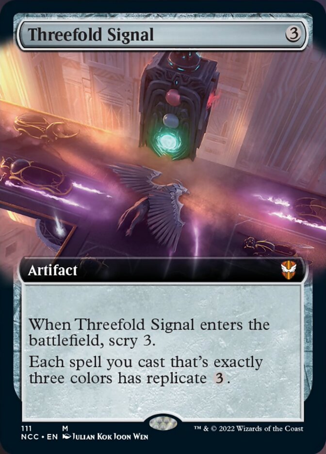 Threefold Signal (Extended Art) [Streets of New Capenna Commander] | Odin's Place