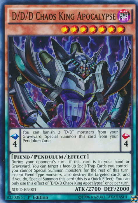 D/D/D Chaos King Apocalypse [SDPD-EN001] Ultra Rare | Odin's Place