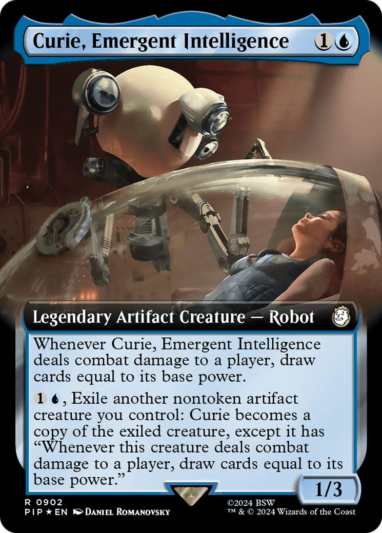 Curie, Emergent Intelligence (Extended Art) (Surge Foil) [Fallout] | Odin's Place