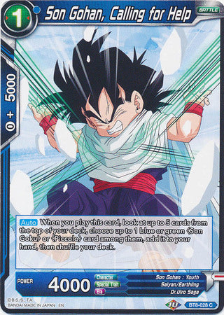 Son Gohan, Calling for Help (BT8-028) [Malicious Machinations] | Odin's Place
