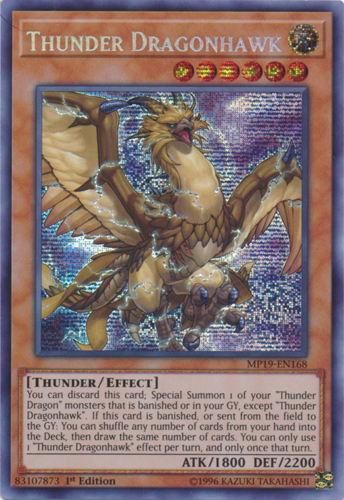 Thunder Dragonhawk [MP19-EN168] Prismatic Secret Rare | Odin's Place