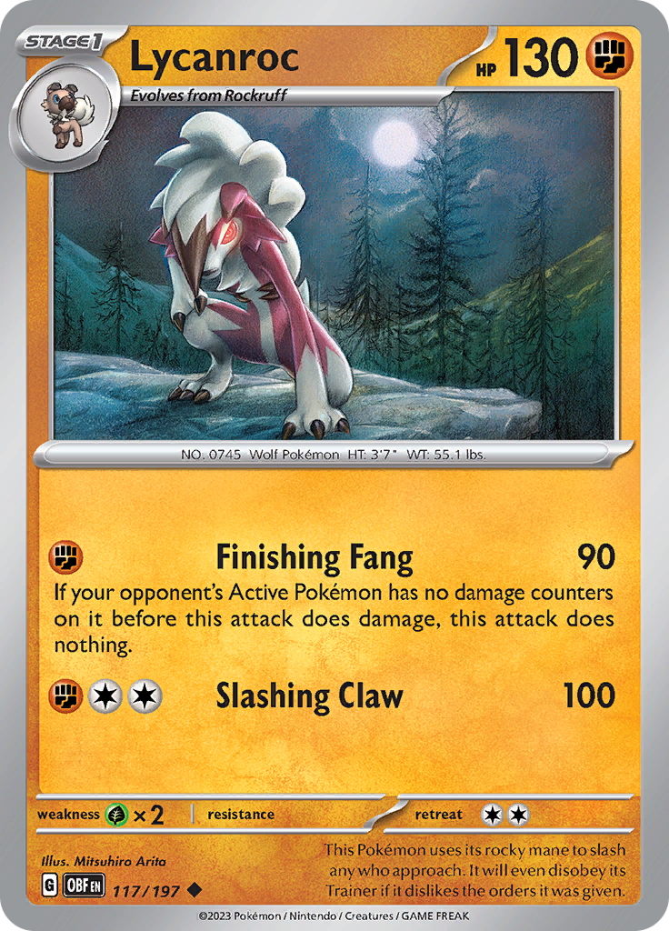 Lycanroc (117/197) [Scarlet & Violet: Obsidian Flames] | Odin's Place