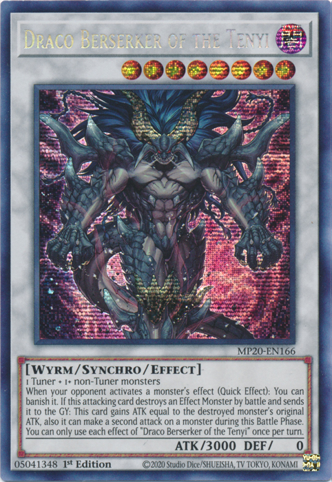 Draco Berserker of the Tenyi [MP20-EN166] Prismatic Secret Rare | Odin's Place