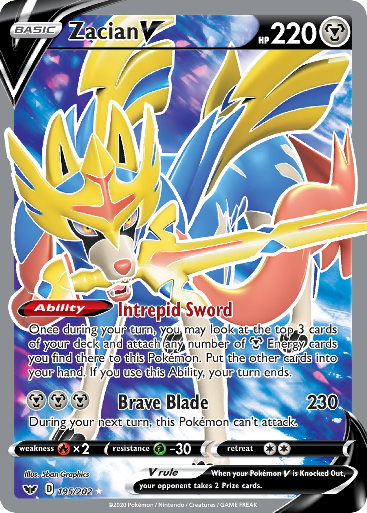 Zacian V (195/202) [Sword & Shield: Base Set] | Odin's Place