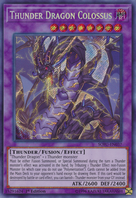 Thunder Dragon Colossus [SOFU-EN037] Secret Rare | Odin's Place