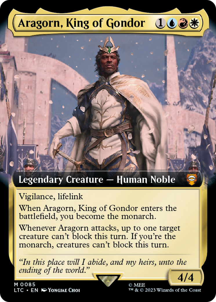 Aragorn, King of Gondor (Extended Art) [The Lord of the Rings: Tales of Middle-Earth Commander] | Odin's Place