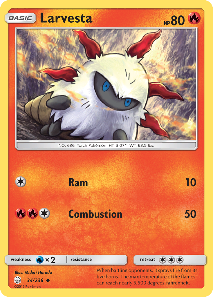 Larvesta (34/236) [Sun & Moon: Cosmic Eclipse] | Odin's Place