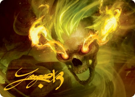Flameskull Art Card (Gold-Stamped Signature) [Dungeons & Dragons: Adventures in the Forgotten Realms Art Series] | Odin's Place