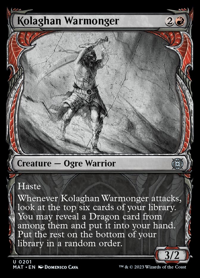 Kolaghan Warmonger (Showcase Halo Foil) [March of the Machine: The Aftermath] | Odin's Place