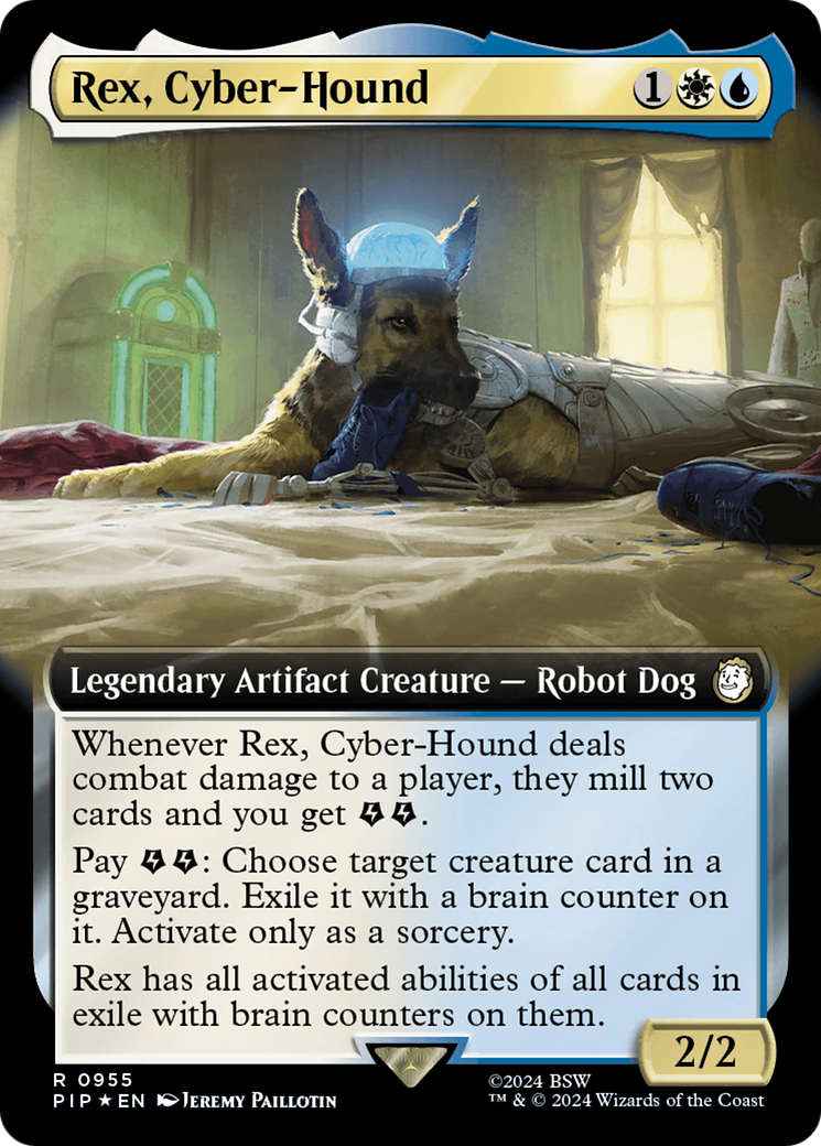 Rex, Cyber-Hound (Extended Art) (Surge Foil) [Fallout] | Odin's Place