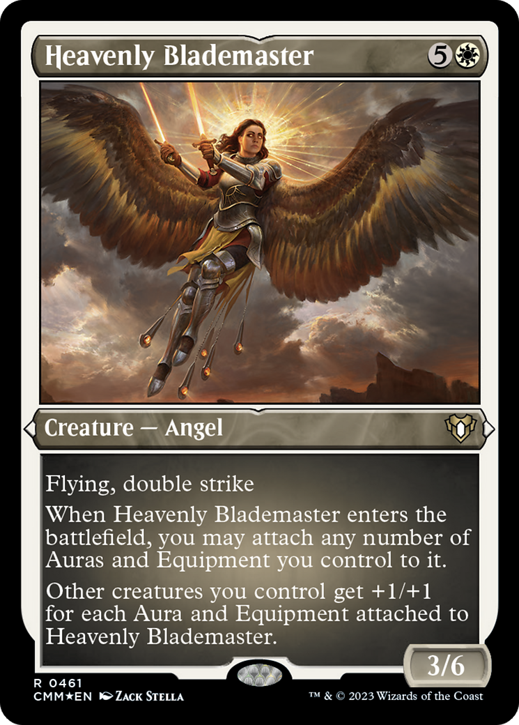 Heavenly Blademaster (Foil Etched) [Commander Masters] | Odin's Place