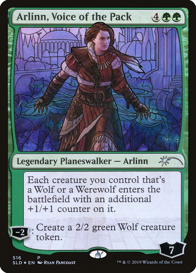 Arlinn, Voice of the Pack (Stained Glass) [Secret Lair Drop Promos] | Odin's Place