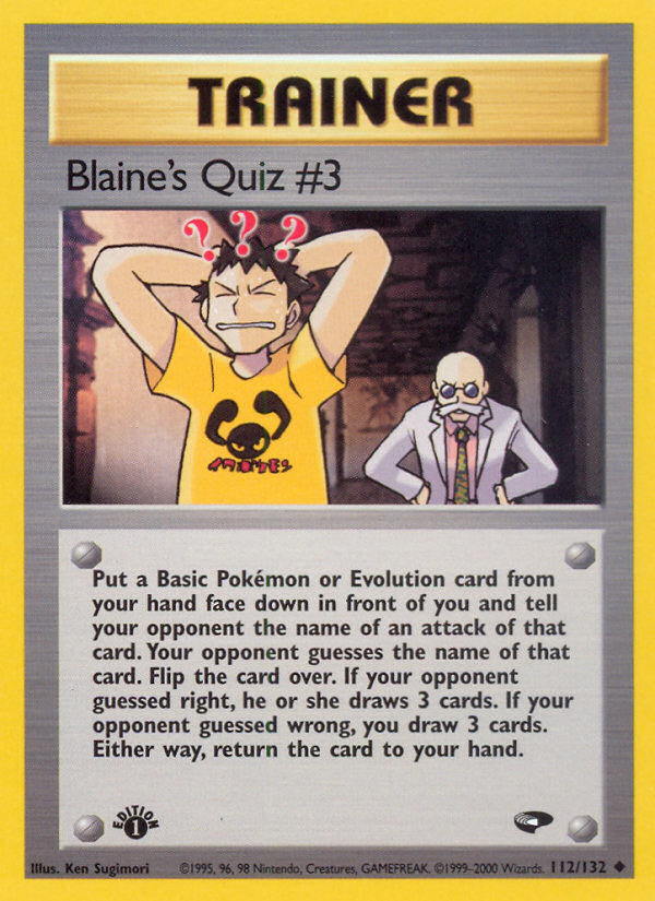 Blaine's Quiz #3 (112/132) [Gym Challenge 1st Edition] | Odin's Place