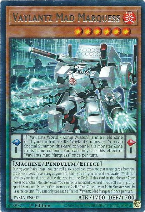 Vaylantz Mad Marquess [TAMA-EN007] Rare | Odin's Place