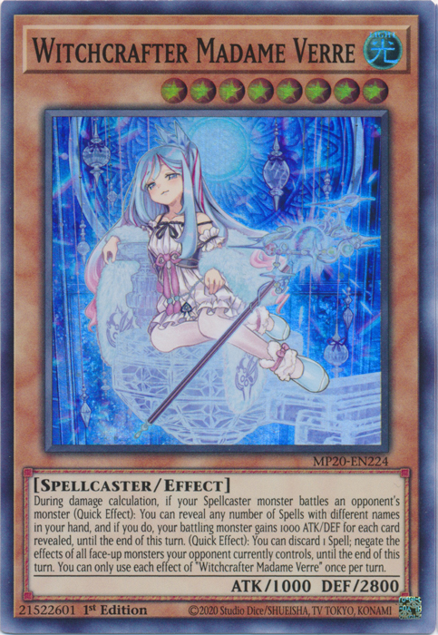 Witchcrafter Madame Verre [MP20-EN224] Super Rare | Odin's Place