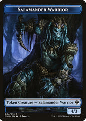 Angel // Salamander Warrior Double-Sided Token [Commander Legends Tokens] | Odin's Place