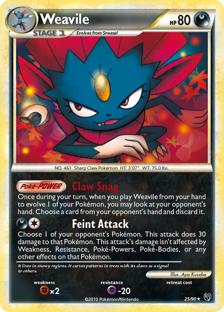 Weavile (25/90) [HeartGold & SoulSilver: Undaunted] | Odin's Place