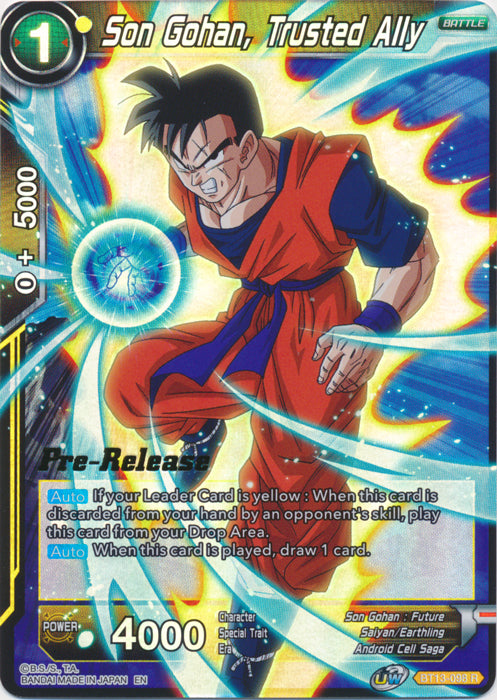 Son Gohan, Trusted Ally (BT13-098) [Supreme Rivalry Prerelease Promos] | Odin's Place