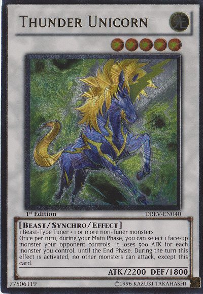 Thunder Unicorn [DREV-EN040] Ultimate Rare | Odin's Place