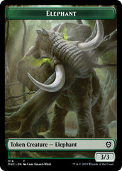 Human Soldier // Elephant Double-Sided Token [Phyrexia: All Will Be One Commander Tokens] | Odin's Place