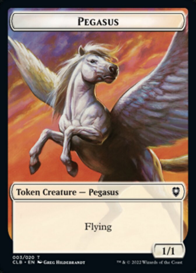 Treasure // Pegasus Double-Sided Token [Commander Legends: Battle for Baldur's Gate Tokens] | Odin's Place