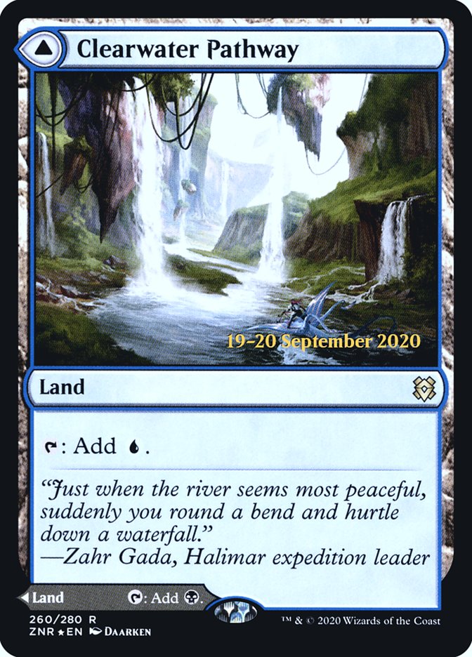 Clearwater Pathway // Murkwater Pathway [Zendikar Rising Prerelease Promos] | Odin's Place