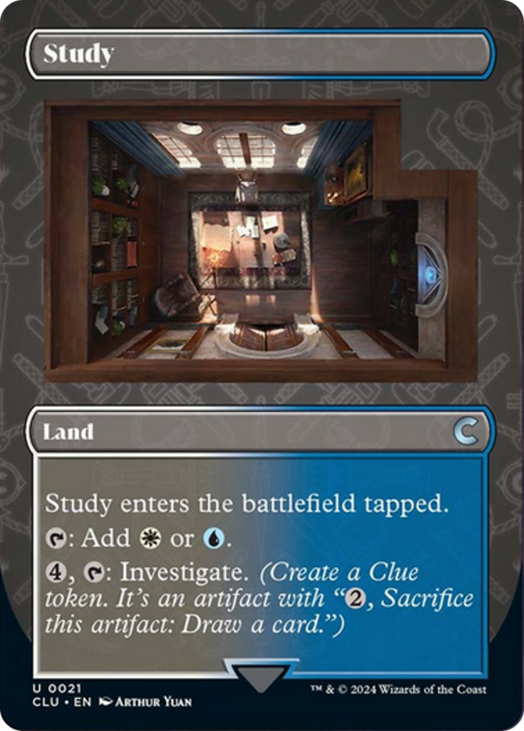 Study (Borderless) [Ravnica: Clue Edition] | Odin's Place
