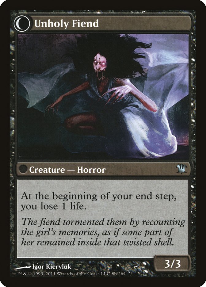 Cloistered Youth // Unholy Fiend [Innistrad] | Odin's Place