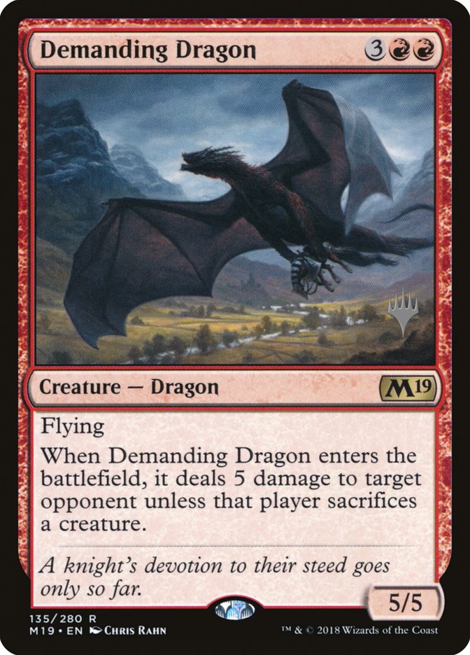 Demanding Dragon (Promo Pack) [Core Set 2019 Promos] | Odin's Place