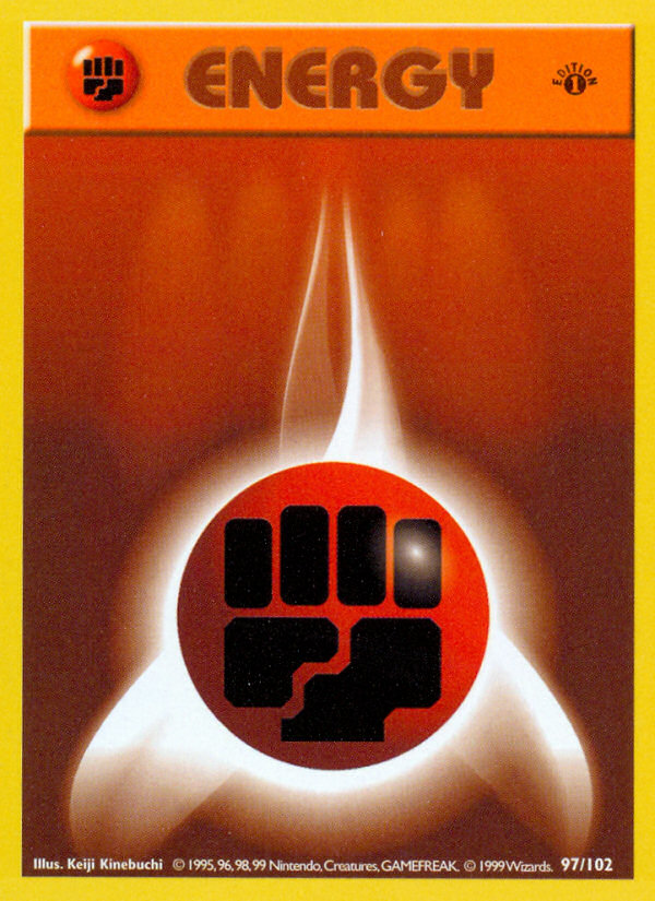 Fighting Energy (97/102) (Shadowless) [Base Set 1st Edition] | Odin's Place