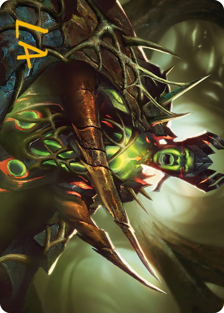 Maze's Mantle Art Card (Gold-Stamped Signature) [Phyrexia: All Will Be One Art Series] | Odin's Place