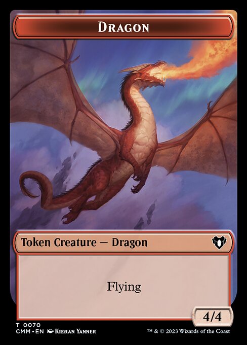 Soldier // Dragon (0021) Double-Sided Token [Commander Masters Tokens] | Odin's Place