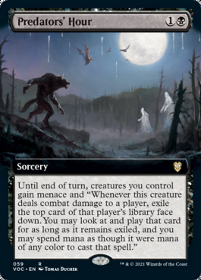 Predators' Hour (Extended Art) [Innistrad: Crimson Vow Commander] | Odin's Place