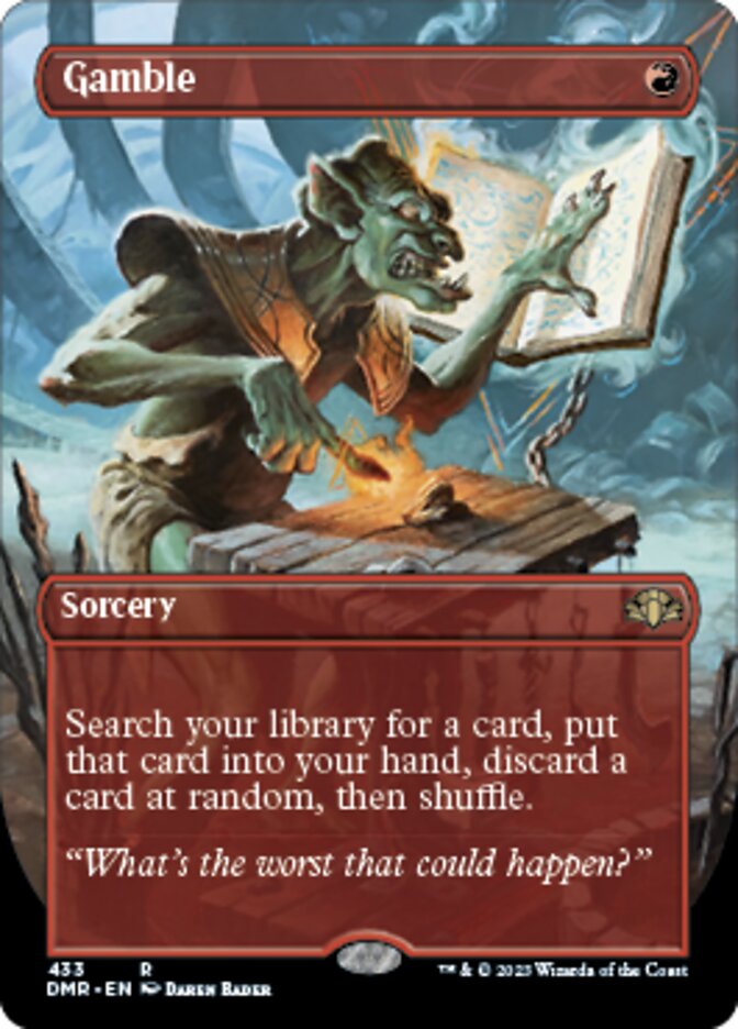 Gamble (Borderless Alternate Art) [Dominaria Remastered] | Odin's Place