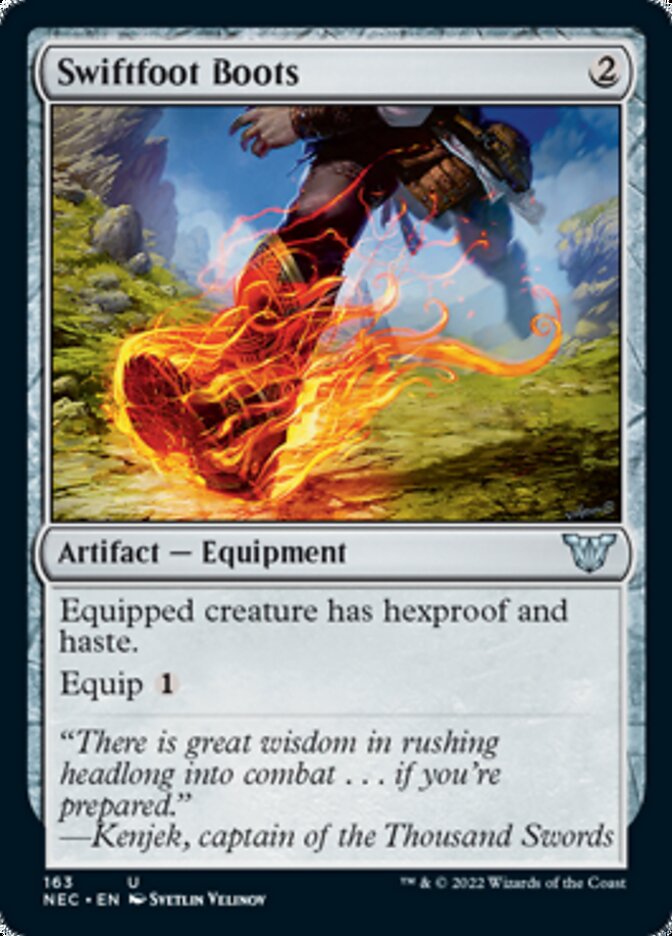 Swiftfoot Boots [Kamigawa: Neon Dynasty Commander] | Odin's Place