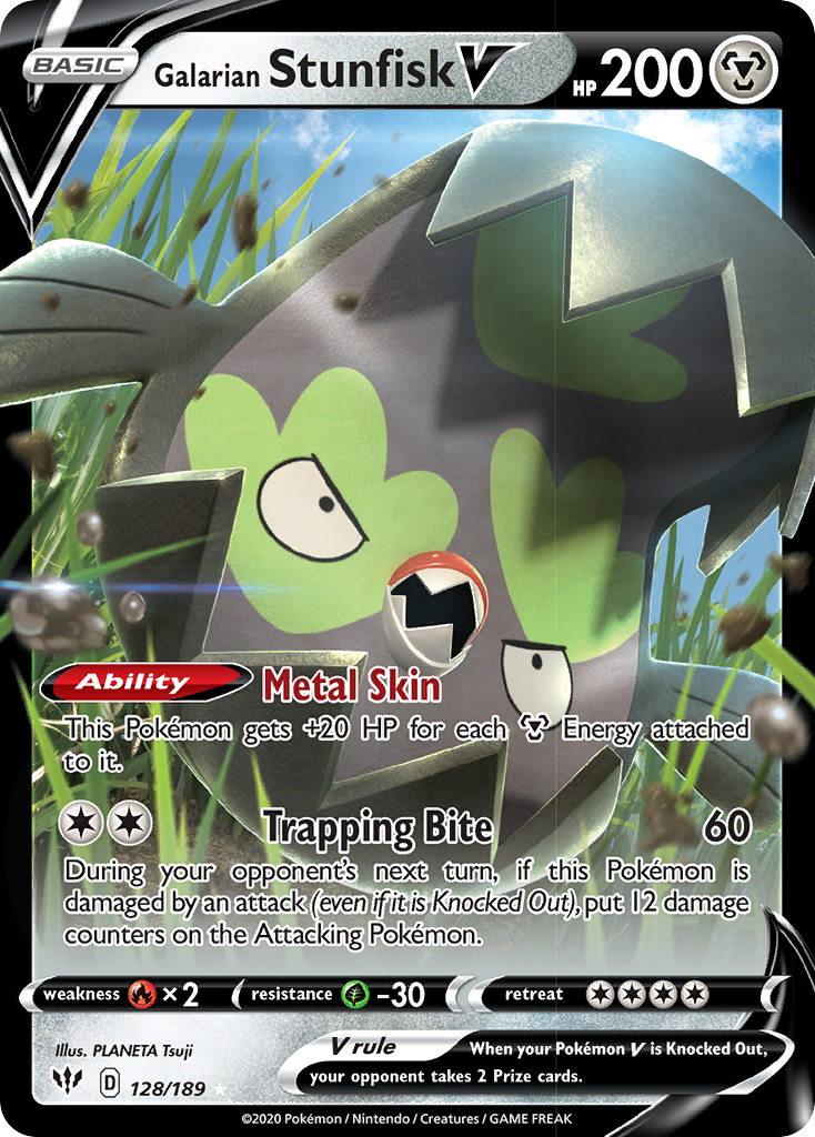 Galarian Stunfisk V (128/189) [Sword & Shield: Darkness Ablaze] | Odin's Place