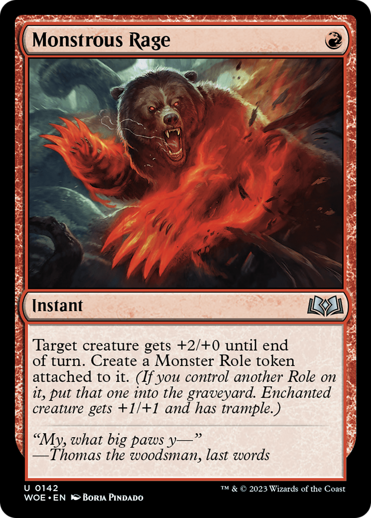 Monstrous Rage [Wilds of Eldraine] | Odin's Place
