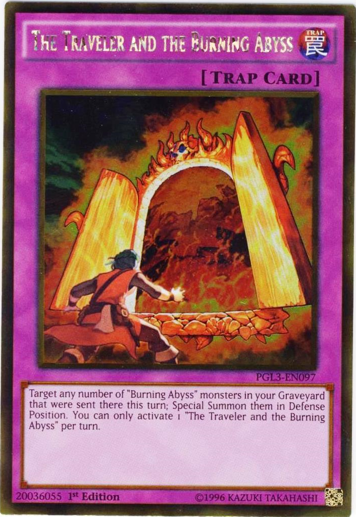 The Traveler and the Burning Abyss [PGL3-EN097] Gold Rare | Odin's Place