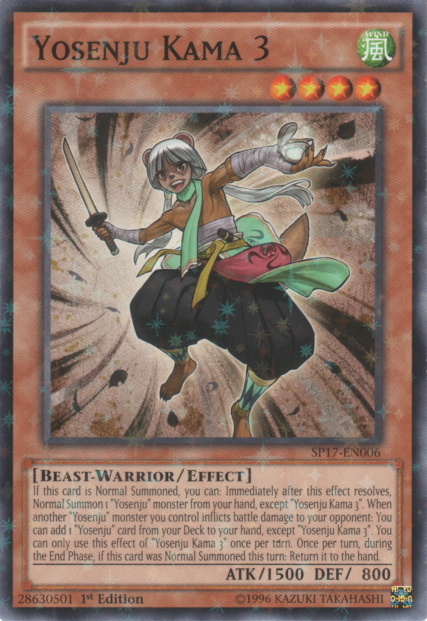 Yosenju Kama 3 [SP17-EN006] Starfoil Rare | Odin's Place
