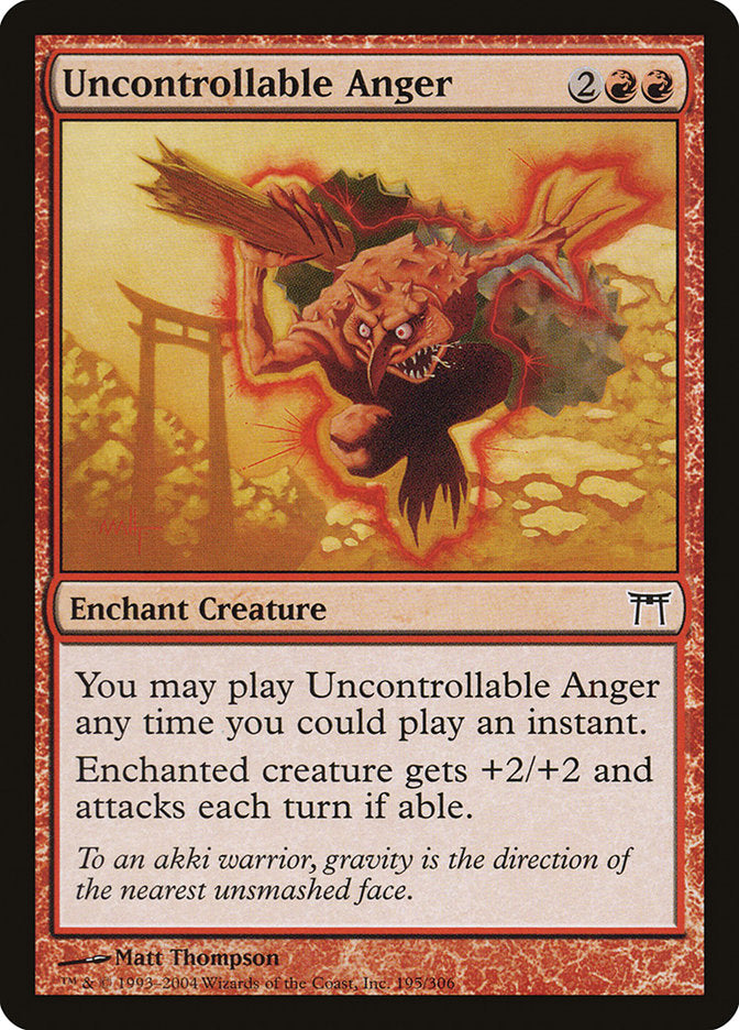 Uncontrollable Anger (195) [Champions of Kamigawa] | Odin's Place