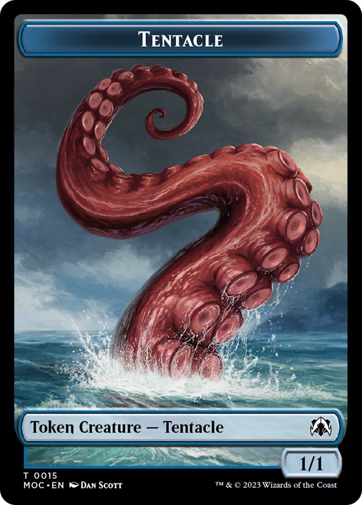 Tentacle // Human (26) Double-Sided Token [March of the Machine Commander Tokens] | Odin's Place