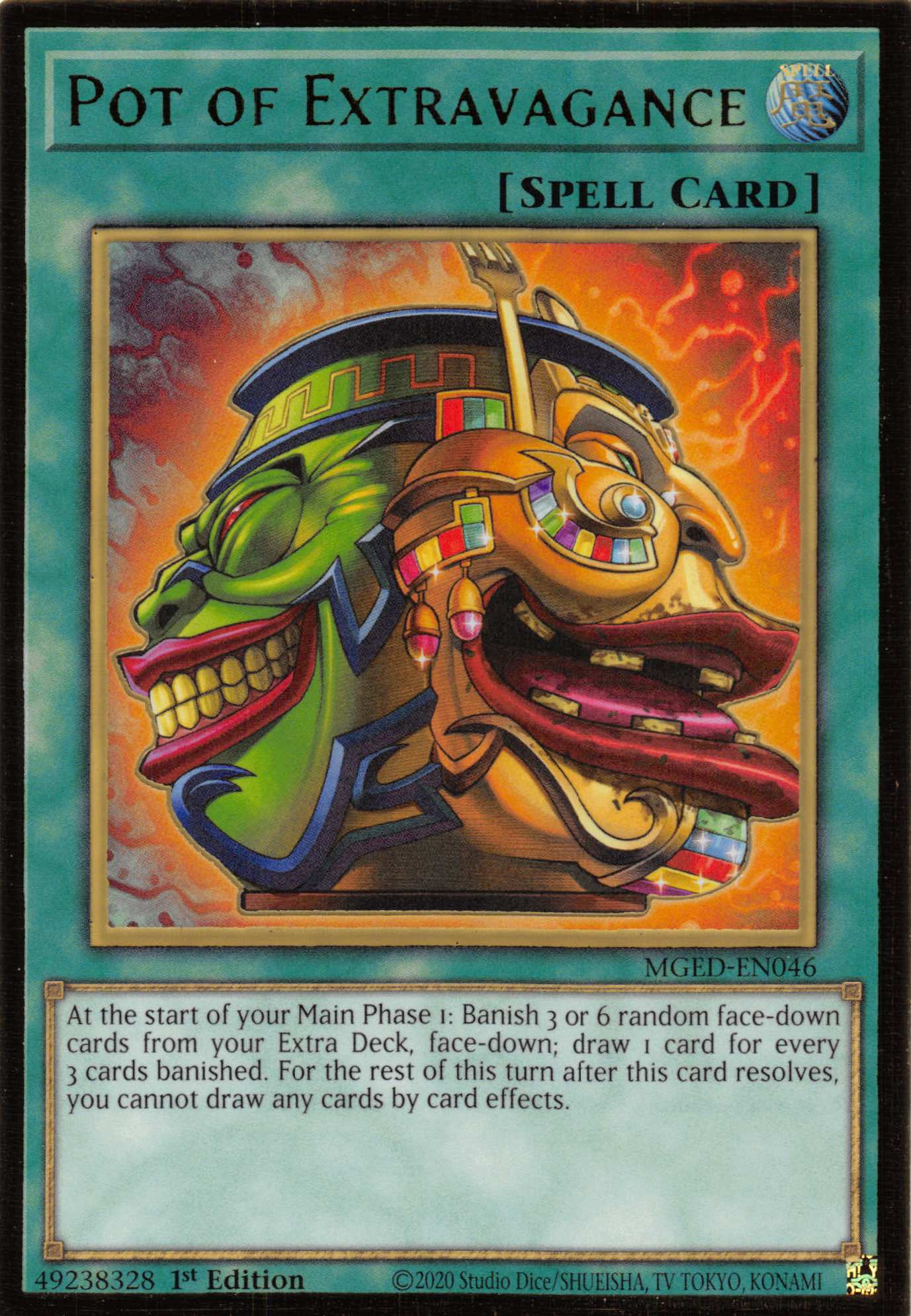 Pot of Extravagance [MGED-EN046] Gold Rare | Odin's Place