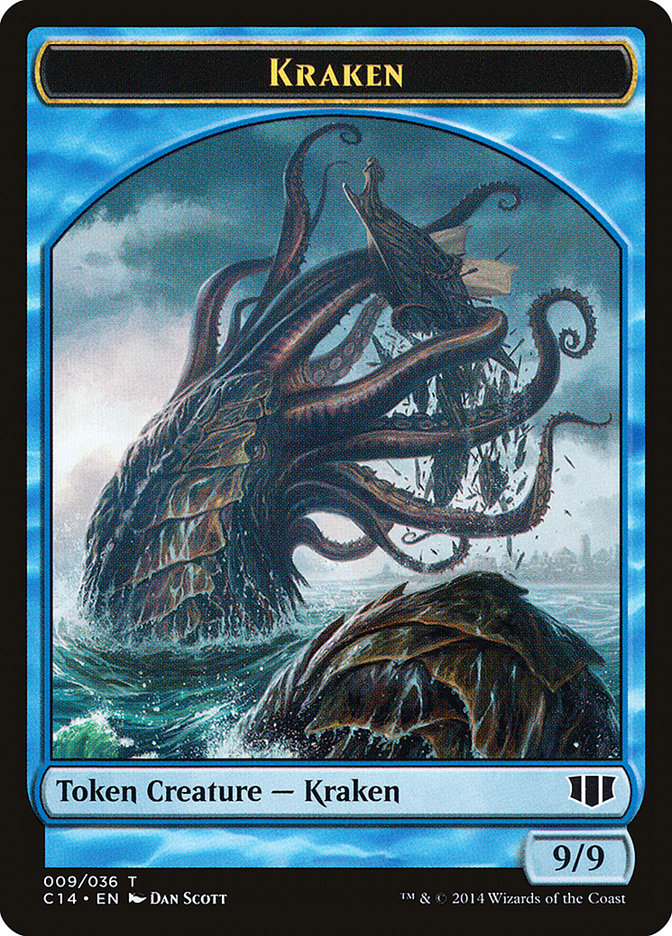Kraken // Zombie (011/036) Double-Sided Token [Commander 2014 Tokens] | Odin's Place