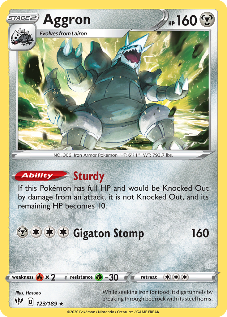 Aggron (123/189) [Sword & Shield: Darkness Ablaze] | Odin's Place