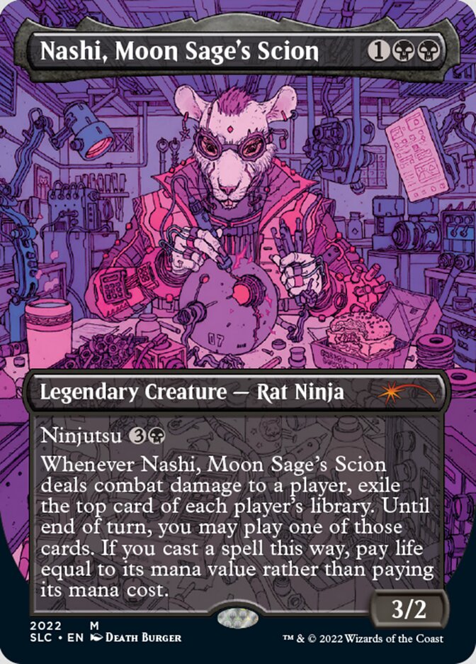 Nashi, Moon Sage's Scion (Borderless) [Secret Lair 30th Anniversary Countdown Kit] | Odin's Place