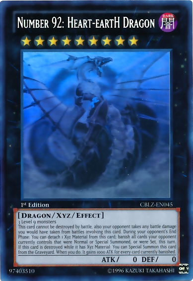 Number 92: Heart-eartH Dragon [CBLZ-EN045] Ghost Rare | Odin's Place