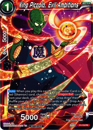 King Piccolo, Evil Ambitions (Power Booster) (P-119) [Promotion Cards] | Odin's Place