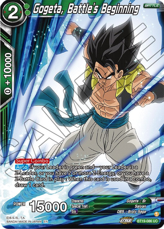 Gogeta, Battle's Beginning (BT19-086) [Fighter's Ambition] | Odin's Place