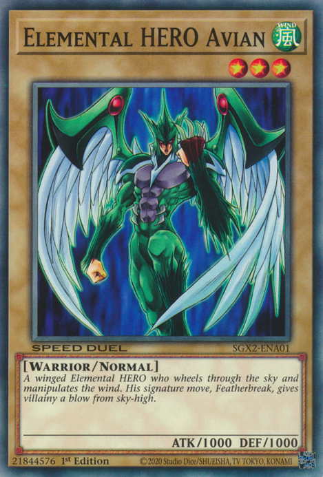 Elemental HERO Avian [SGX2-ENA01] Common | Odin's Place