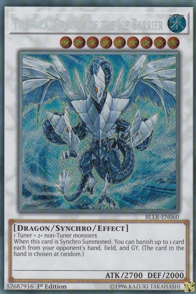 Trishula, Dragon of the Ice Barrier [BLLR-EN060] Secret Rare | Odin's Place